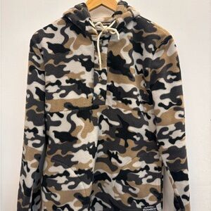 Vintage Mens Small Muttonhead Camouflage Fleece Hoodie Sweater Made in Canada